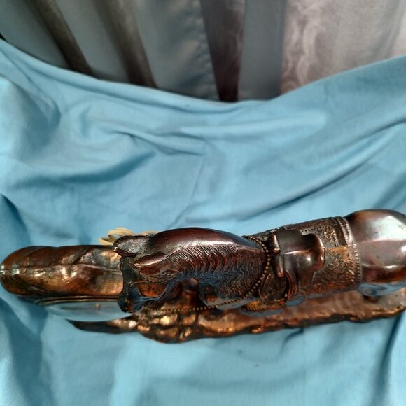 Antique New Haven Mantle Clock Western Horse Clock - Picture 5 of 9